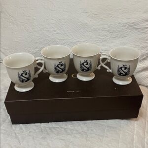 Set of 4 Anthropologie ‘S’ mugs NWT